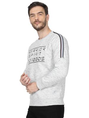 grey chest print sweatshirt - 17512074 - Standard Image - 2