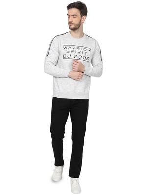grey chest print sweatshirt - 17512074 - Standard Image - 4