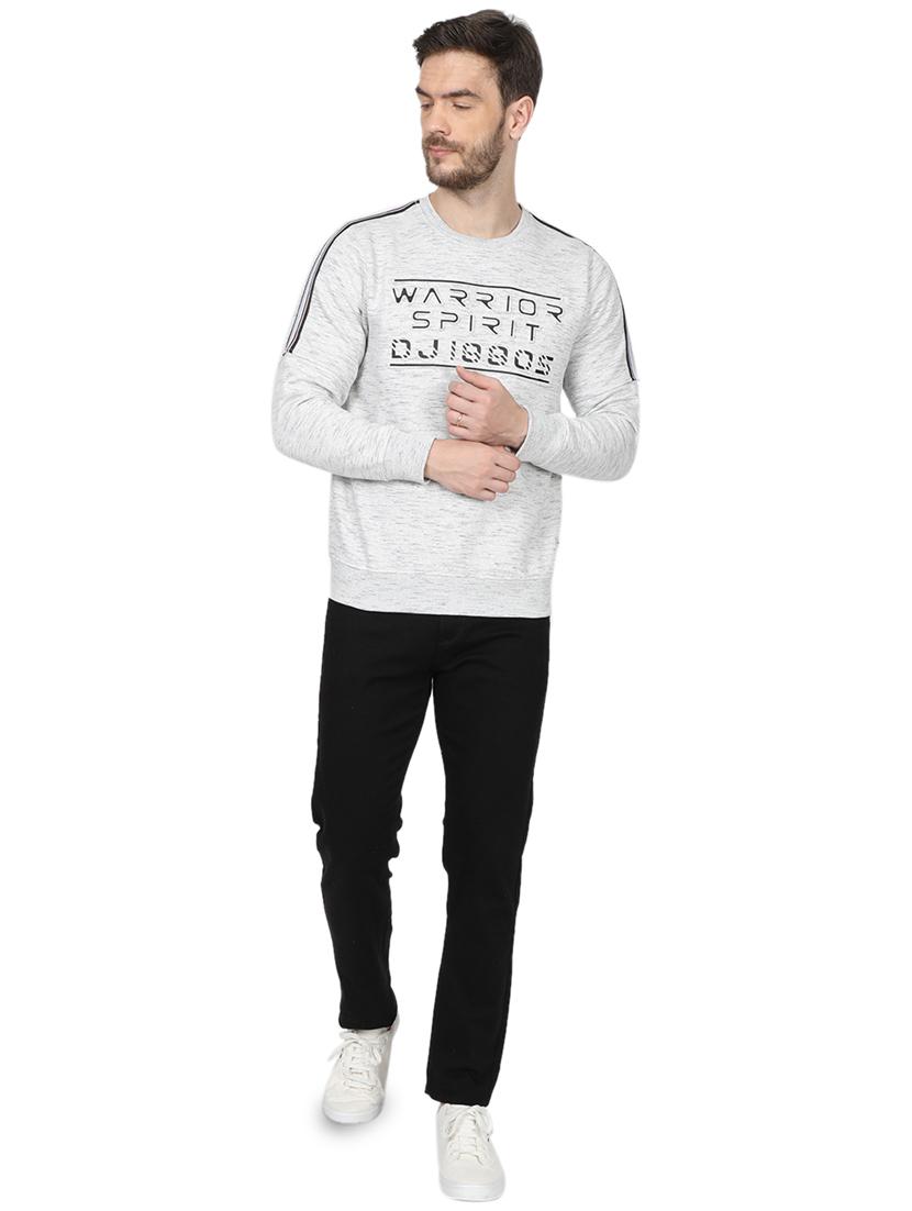 grey chest print sweatshirt - 17512074 - Zoom Image - 4