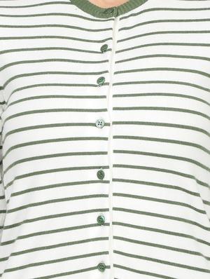 round neck striped cardigan - 17512474 - Standard Image - 5