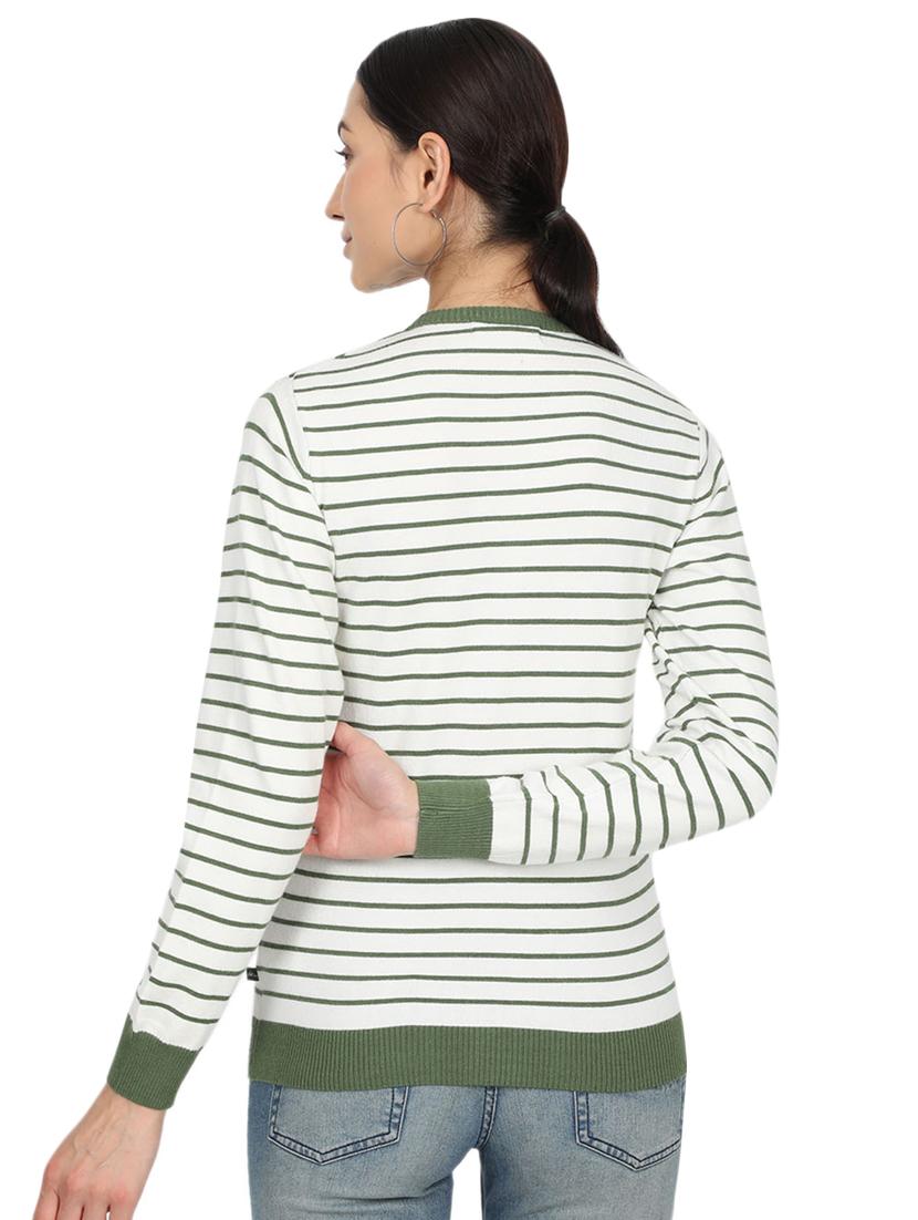 round neck striped cardigan - 17512474 - Zoom Image - 3