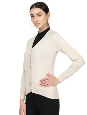 v-neck woolen cardigan - 17512480 - Standard Image - 2