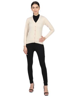 v-neck woolen cardigan - 17512480 - Standard Image - 4