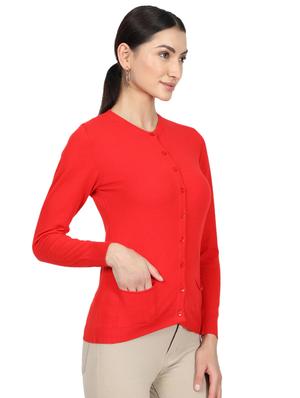 round neck woolen cardigan - 17512483 - Standard Image - 2