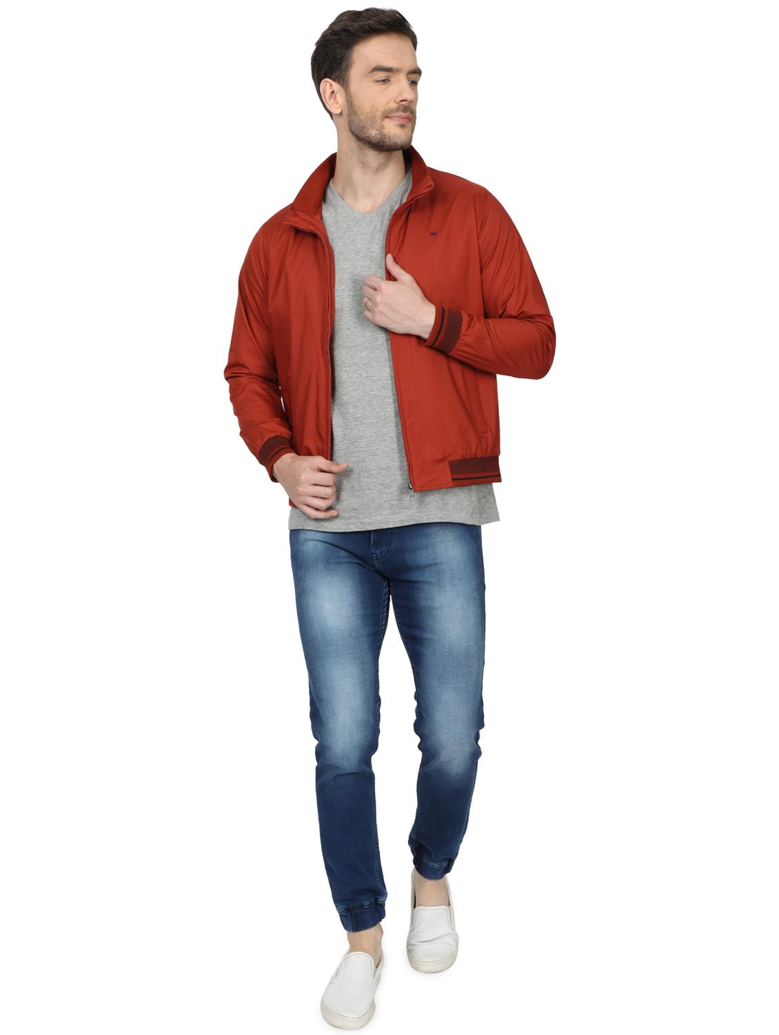 orange solid casual jacket - 17512608 - Zoom Image - 4