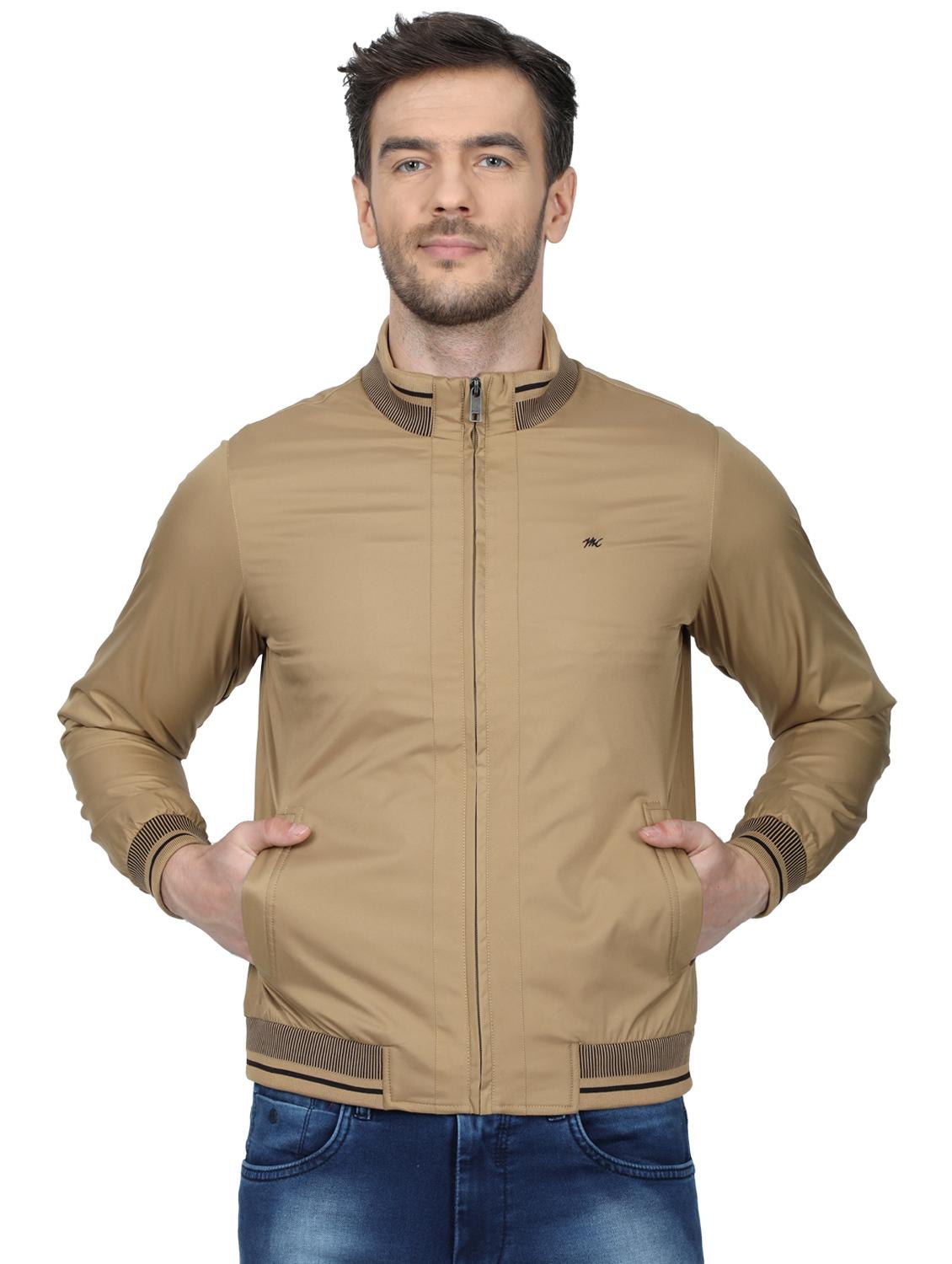 beige solid casual jacket - 17512609 - Zoom Image - 1