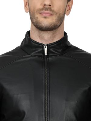 black solid biker jacket - 17512614 - Standard Image - 5