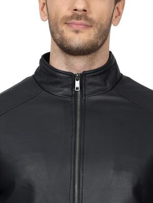 black solid biker jacket - 17512617 - Standard Image - 5