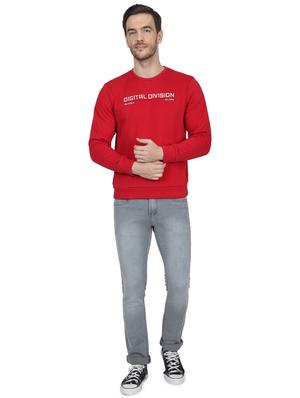 red chest print sweatshirt - 17512648 - Standard Image - 4