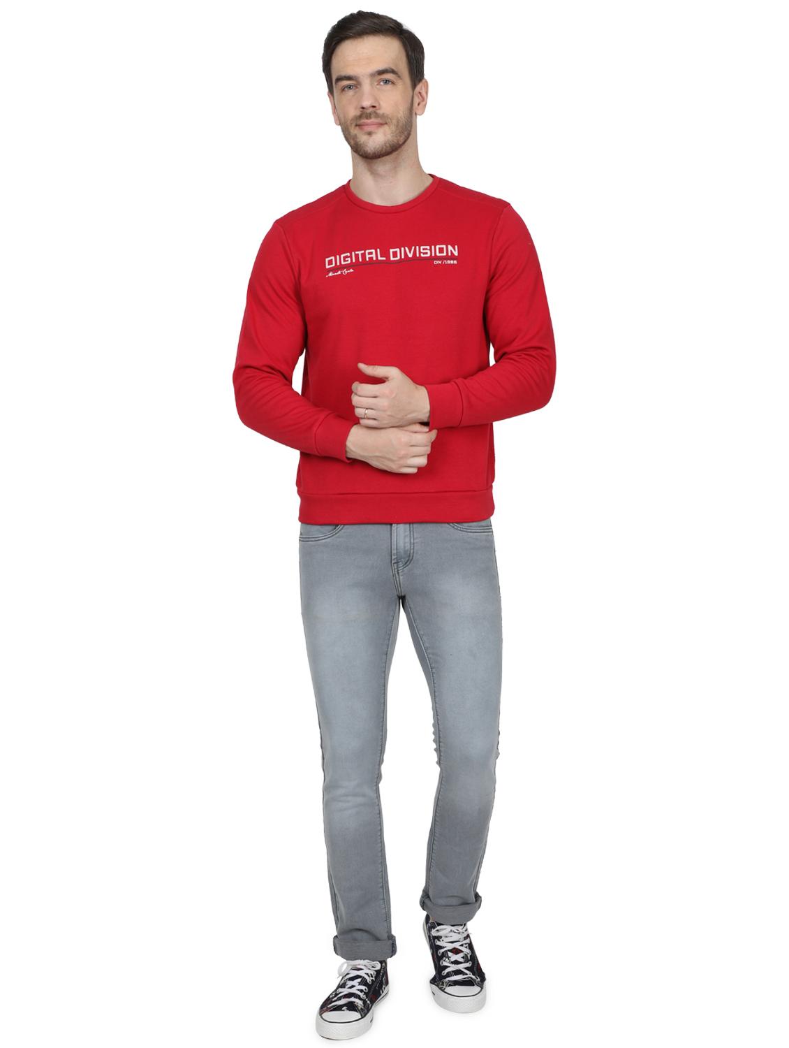 red chest print sweatshirt - 17512648 - Zoom Image - 4