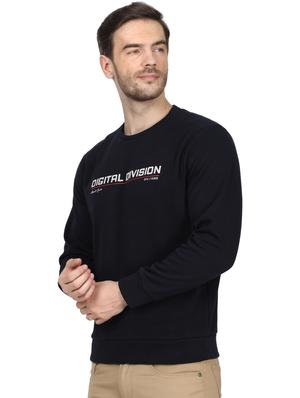 navy blue printed sweatshirt - 17512651 - Standard Image - 2