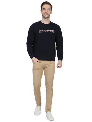 navy blue printed sweatshirt - 17512651 - Standard Image - 4