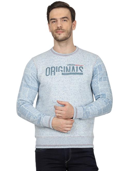 light blue printed sweatshirt - 17512674 - Standard Image - 1