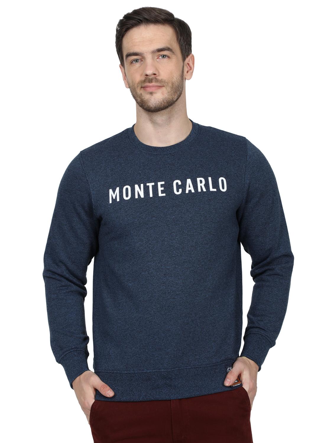 navy blue printed sweatshirt - 17512707 - Zoom Image - 1