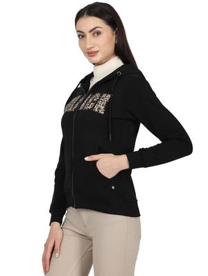 hooded neck printed jacket - 17512955 - Standard Image - 2