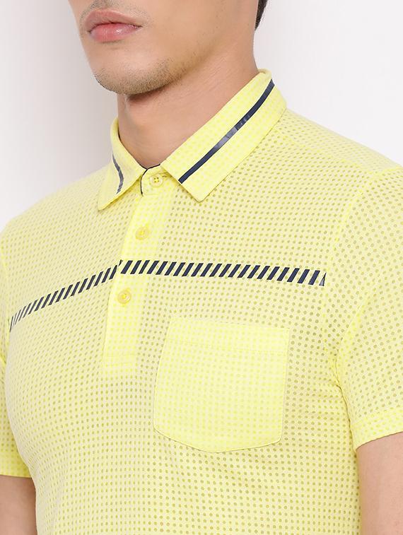 yellow printed polo t-shirt - 17513523 - Zoom Image - 5