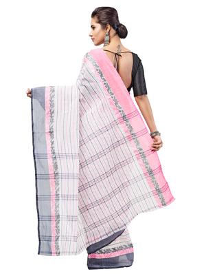 striped tant saree - 17513759 - Standard Image - 2