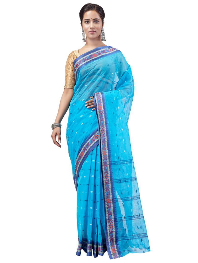 self design tant saree - 17513763 - Zoom Image - 1