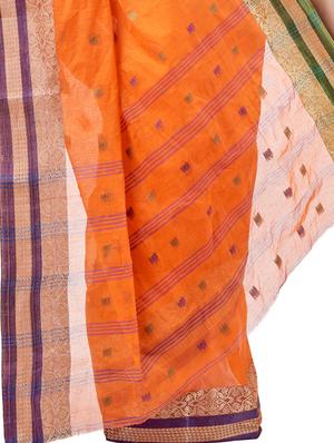 self design tant saree - 17513765 - Standard Image - 4
