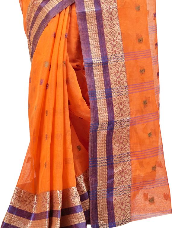 self design tant saree - 17513765 - Zoom Image - 3