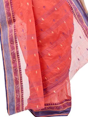 self design tant saree - 17513770 - Standard Image - 4
