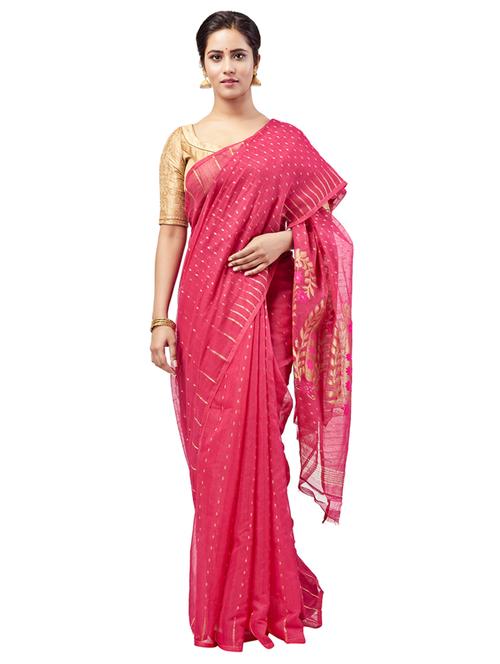 self design jamdani saree - 17513781 - Very Small Image - 1