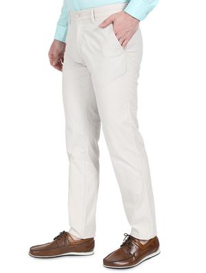 off white textured chinos - 17513805 - Standard Image - 2