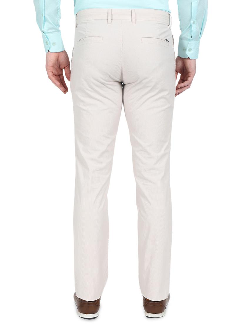 off white textured chinos - 17513805 - Zoom Image - 3