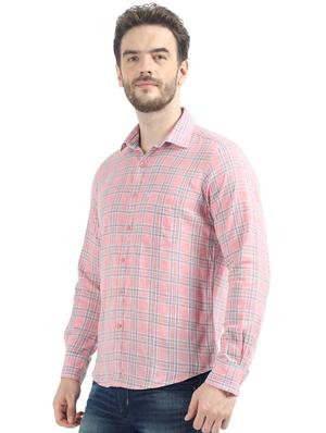 pink checkered casual shirt - 17513825 - Standard Image - 2
