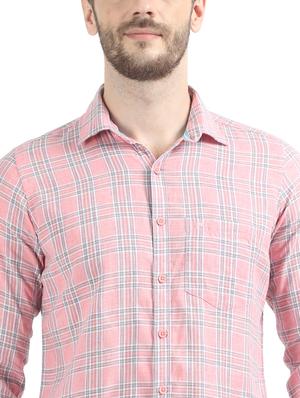 pink checkered casual shirt - 17513825 - Standard Image - 5