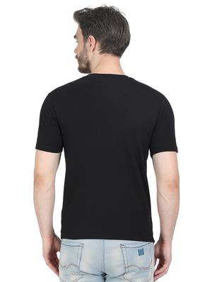 black chest print t-shirt - 17514067 - Standard Image - 3