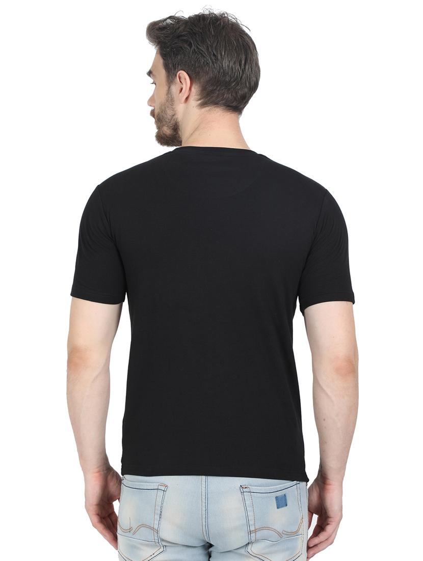 black chest print t-shirt - 17514067 - Zoom Image - 3
