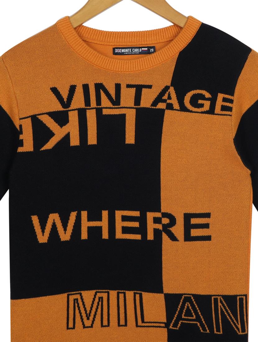 round neck printed sweater - 17514379 - Zoom Image - 3