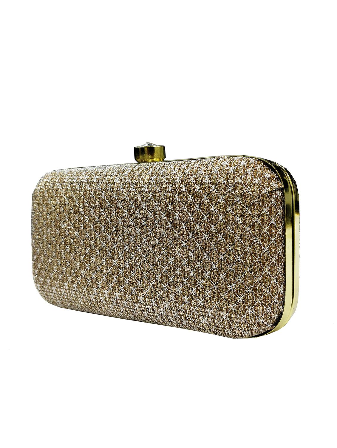 gold metal box clutch - 17514411 - Zoom Image - 4