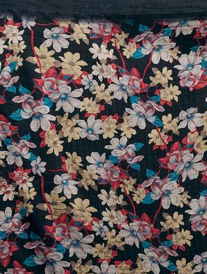 floral printed saree with blouse - 17514692 - Standard Image - 4