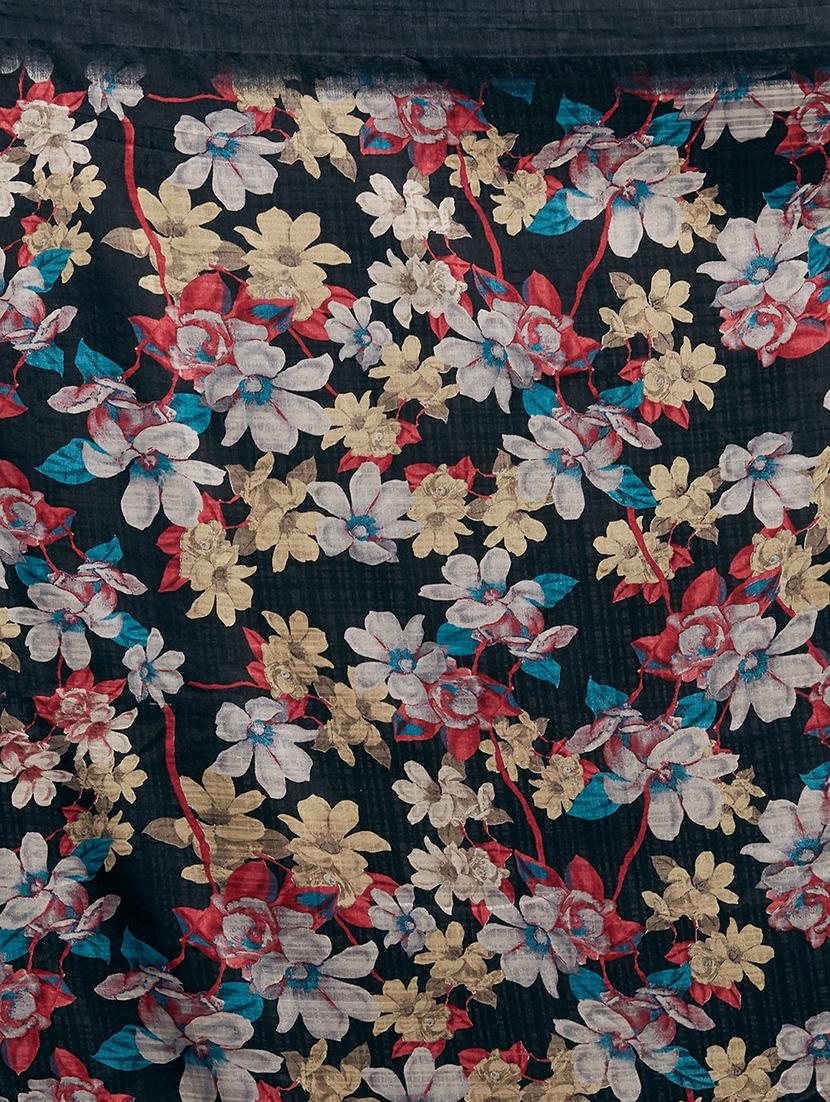 floral printed saree with blouse - 17514692 - Zoom Image - 4
