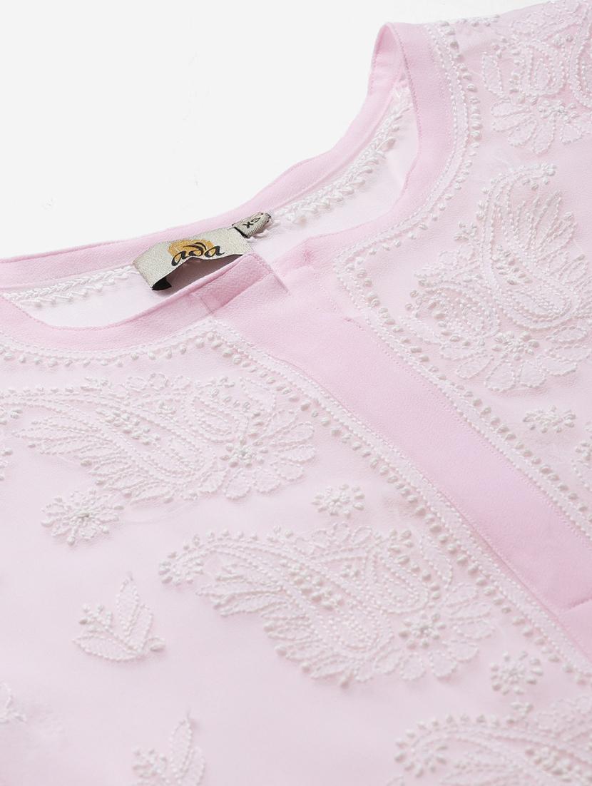 chikankari straight kurta - 17514761 - Zoom Image - 5