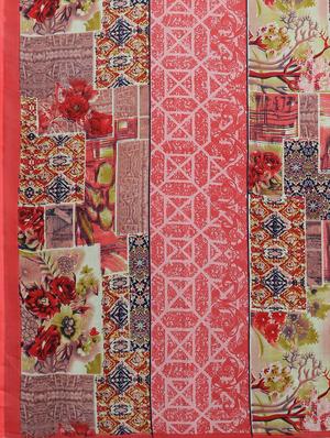 printed woven saree with blouse - 17514816 - Standard Image - 4