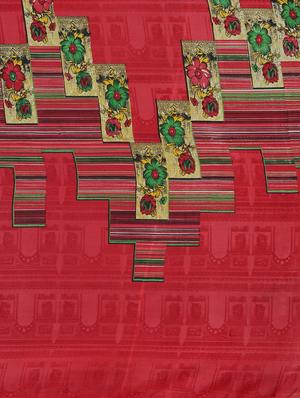 printed woven saree with blouse - 17514839 - Standard Image - 4