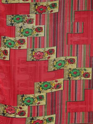 printed woven saree with blouse - 17514839 - Standard Image - 5