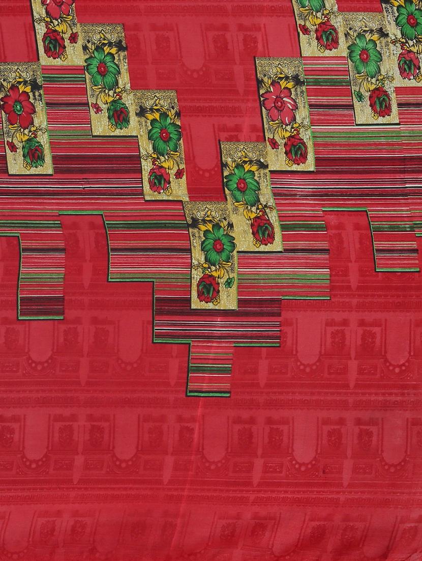 printed woven saree with blouse - 17514839 - Zoom Image - 4
