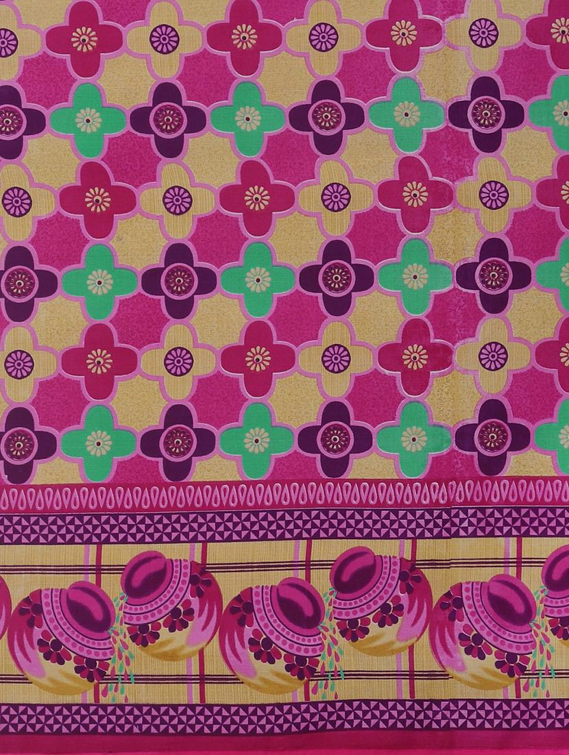 printed woven saree with blouse - 17514846 - Zoom Image - 4