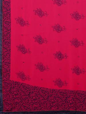 printed woven saree with blouse - 17514868 - Standard Image - 4