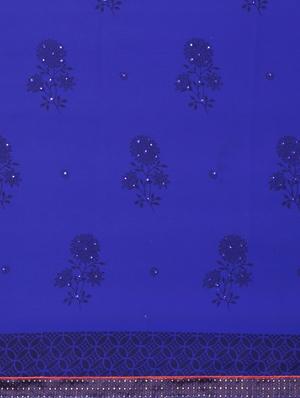 printed woven saree with blouse - 17514898 - Standard Image - 4