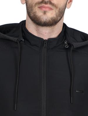 black solid casual jacket - 17514917 - Standard Image - 5