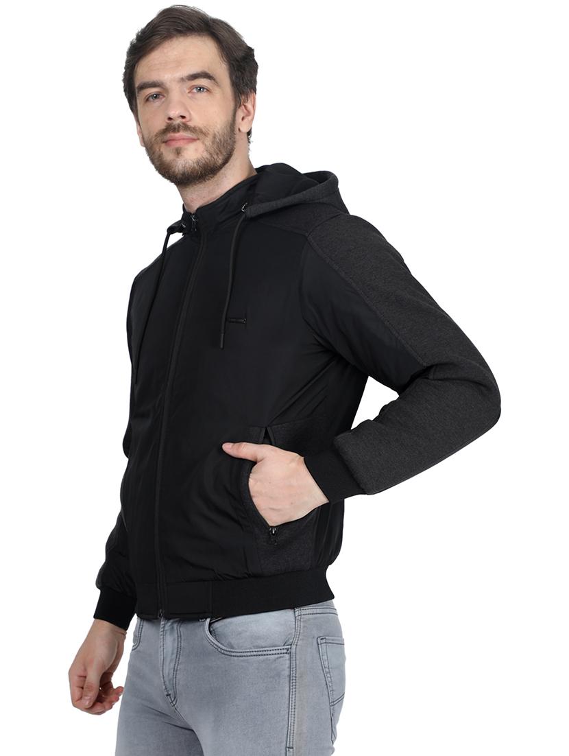 black solid casual jacket - 17514917 - Zoom Image - 2