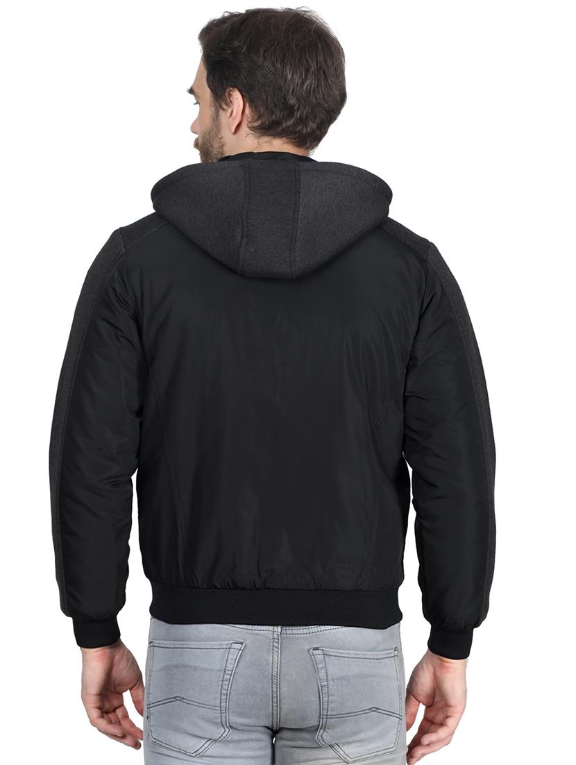 black solid casual jacket - 17514917 - Zoom Image - 3