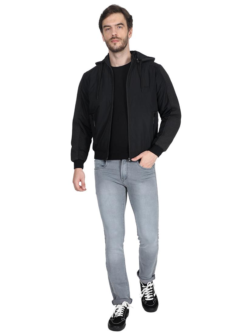 black solid casual jacket - 17514917 - Zoom Image - 4