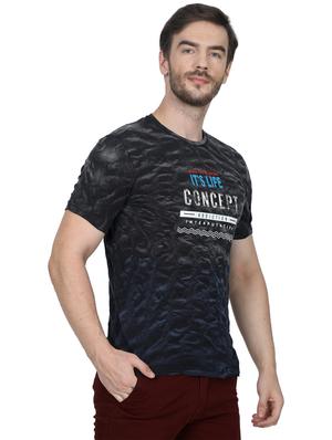 navy blue printed t-shirt - 17514989 - Standard Image - 2