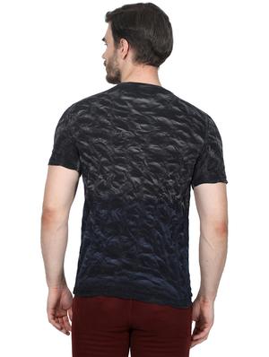 navy blue printed t-shirt - 17514989 - Standard Image - 4
